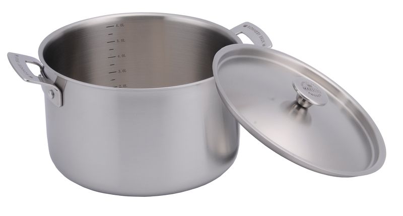 Ronneby Bruk – INOX Rostfri Gryta 24 cm 6 liter, 3-Ply Konstruktion