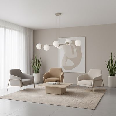 Emibig Lighting Taklampa MAGNUS 6 MOKKA OPAL