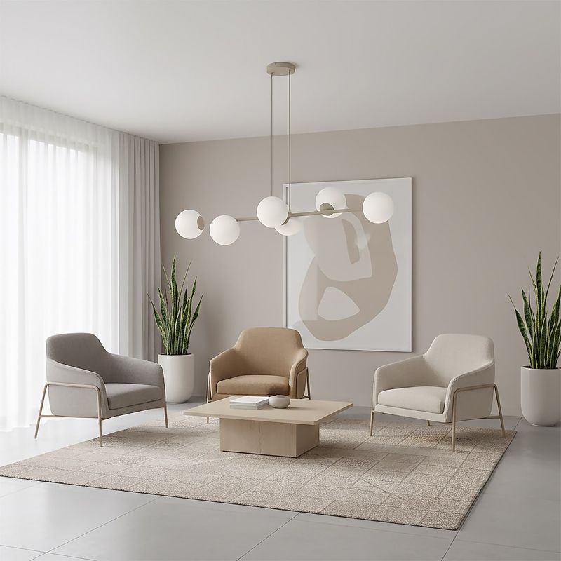 Emibig Lighting Taklampa MAGNUS 6 MOKKA OPAL