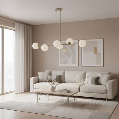 Emibig Lighting Taklampa MAGNUS 6 MOKKA OPAL