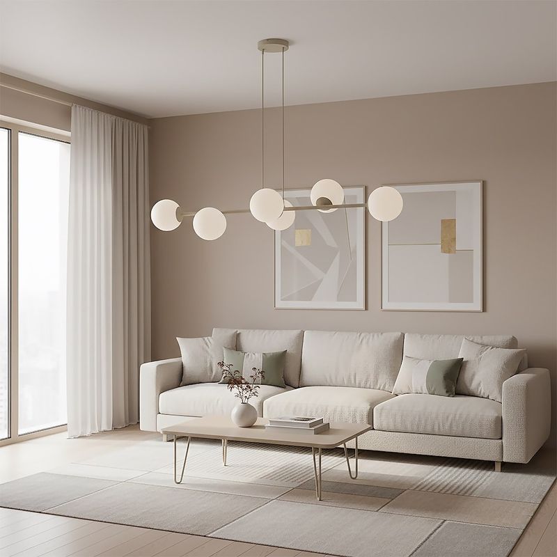 Emibig Lighting Taklampa MAGNUS 6 MOKKA OPAL