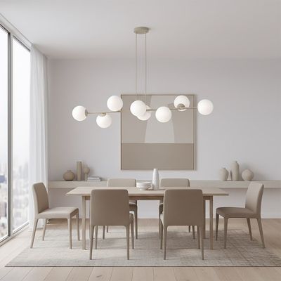 Emibig Lighting Taklampa MAGNUS 8 MOKKA OPAL