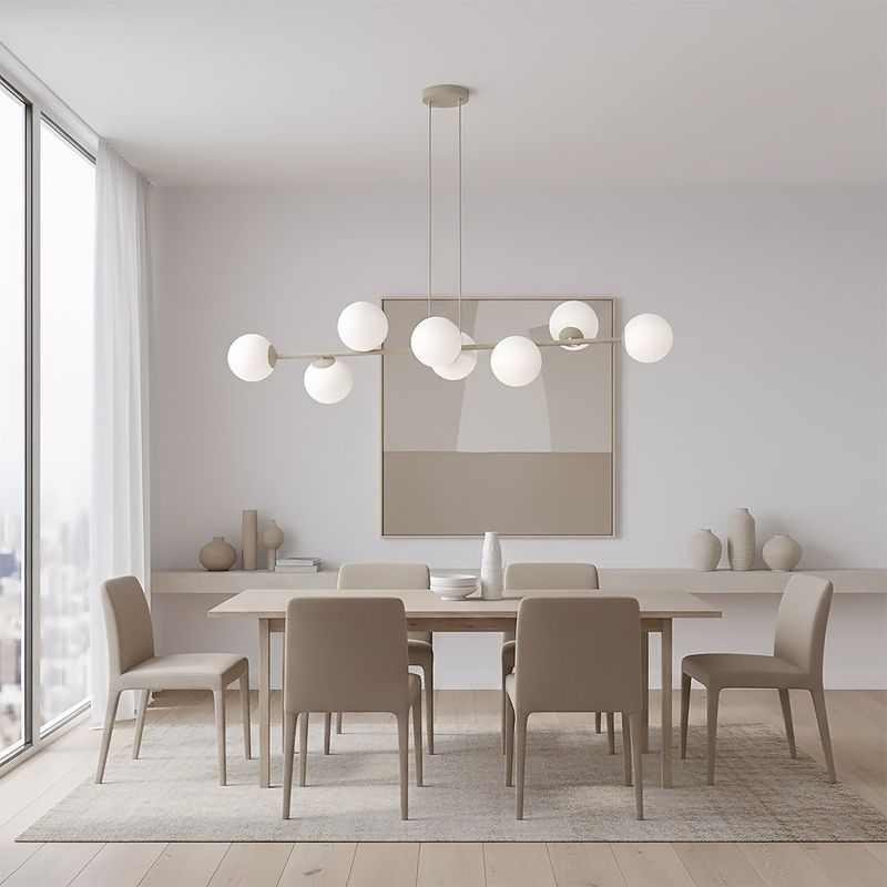 Emibig Lighting Taklampa MAGNUS 8 MOKKA OPAL