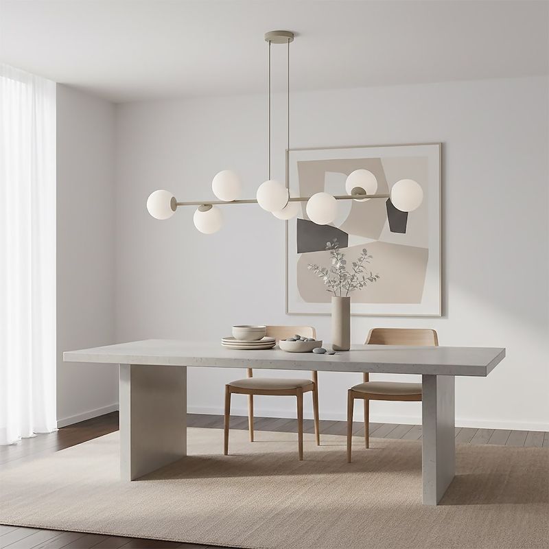 Emibig Lighting Taklampa MAGNUS 8 MOKKA OPAL