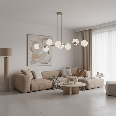 Emibig Lighting Taklampa MAGNUS 8 MOKKA OPAL