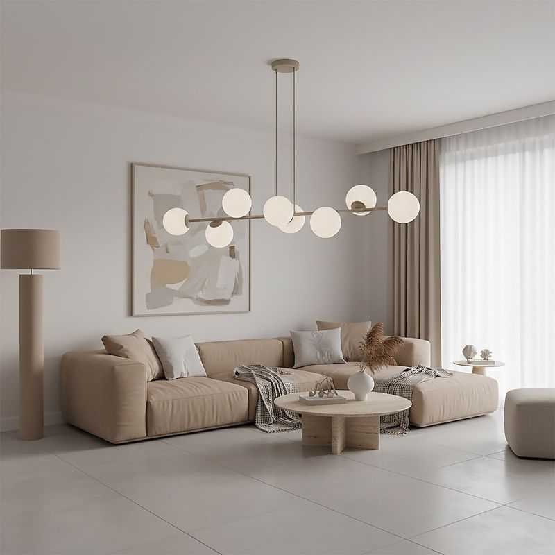 Emibig Lighting Taklampa MAGNUS 8 MOKKA OPAL