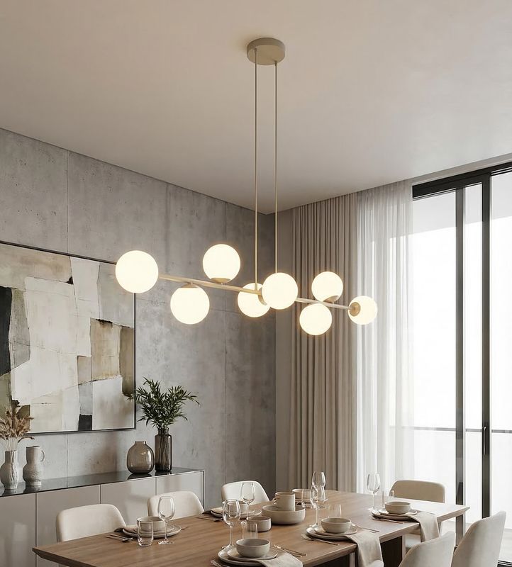 Emibig Lighting Taklampa MAGNUS 8 MOKKA OPAL