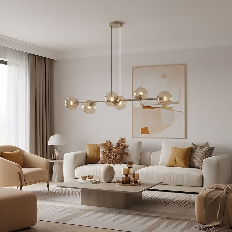 Emibig Lighting Taklampa MAGNUS 6 MOKKA AMBER