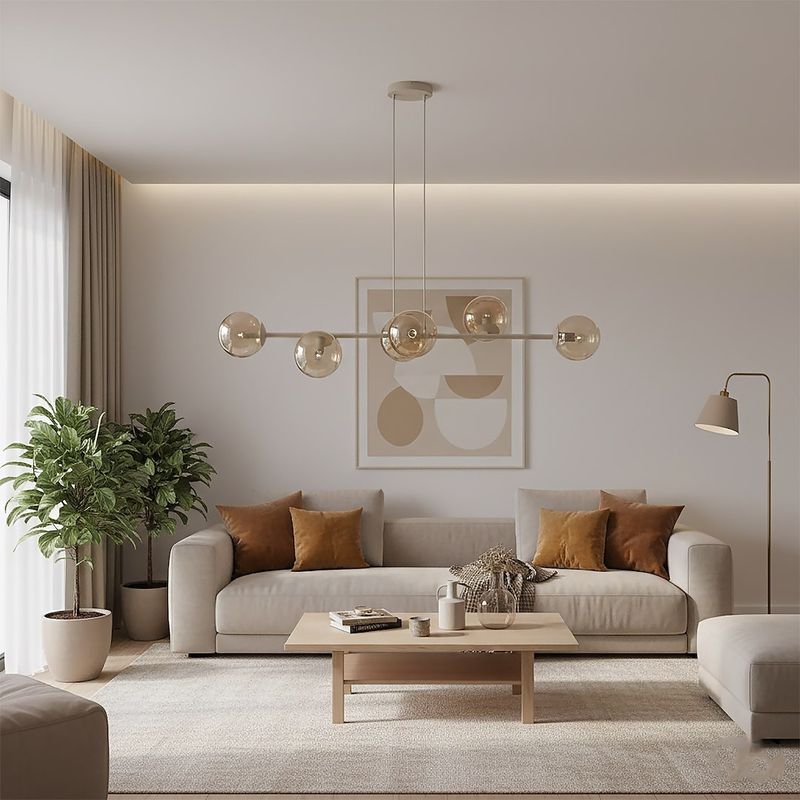 Emibig Lighting Taklampa MAGNUS 6 MOKKA AMBER