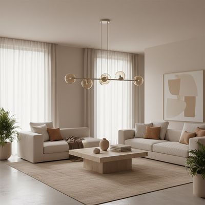Emibig Lighting Taklampa MAGNUS 6 MOKKA AMBER