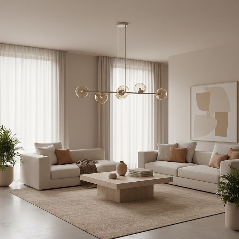 Emibig Lighting Taklampa MAGNUS 6 MOKKA AMBER