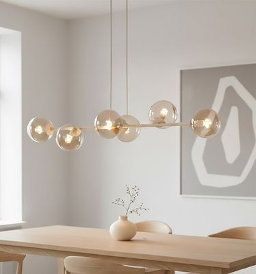 Emibig Lighting Taklampa MAGNUS 6 MOKKA AMBER