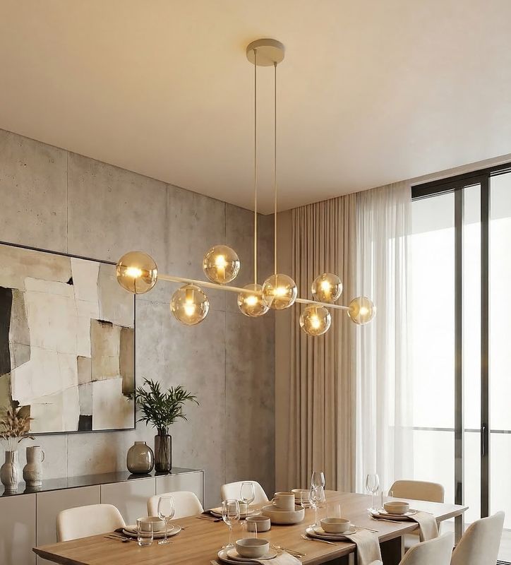 Emibig Lighting Taklampa MAGNUS 8 MOKKA AMBER