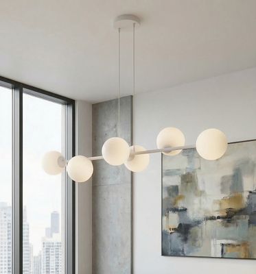 Emibig Lighting Taklampa MAGNUS 6 GRÃ… OPAL