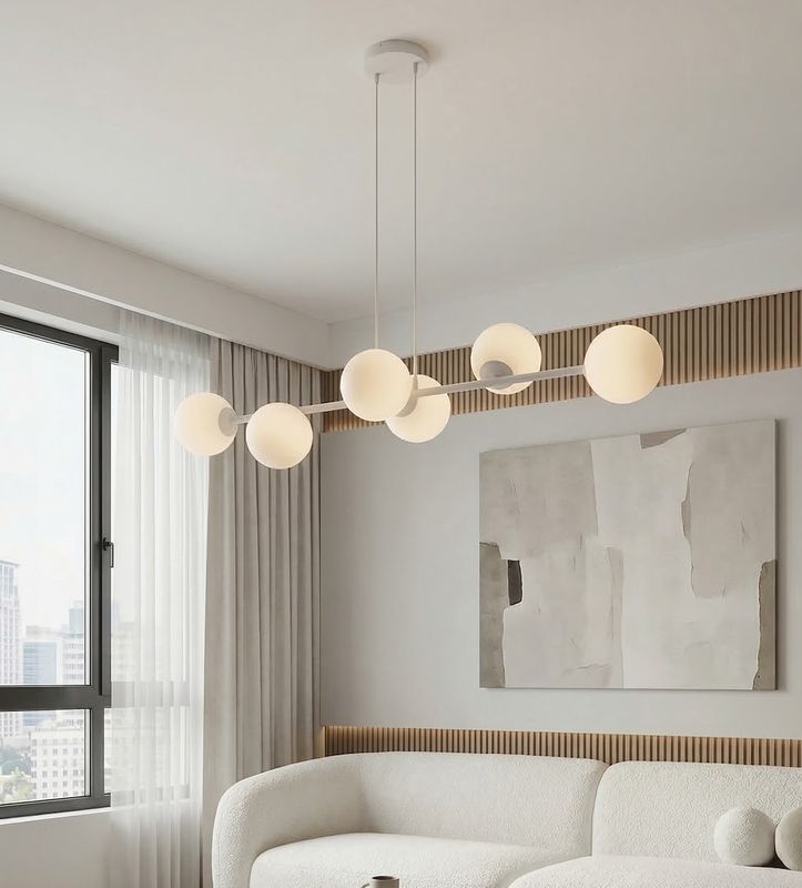 Emibig Lighting Taklampa MAGNUS 6 GRÃ… OPAL