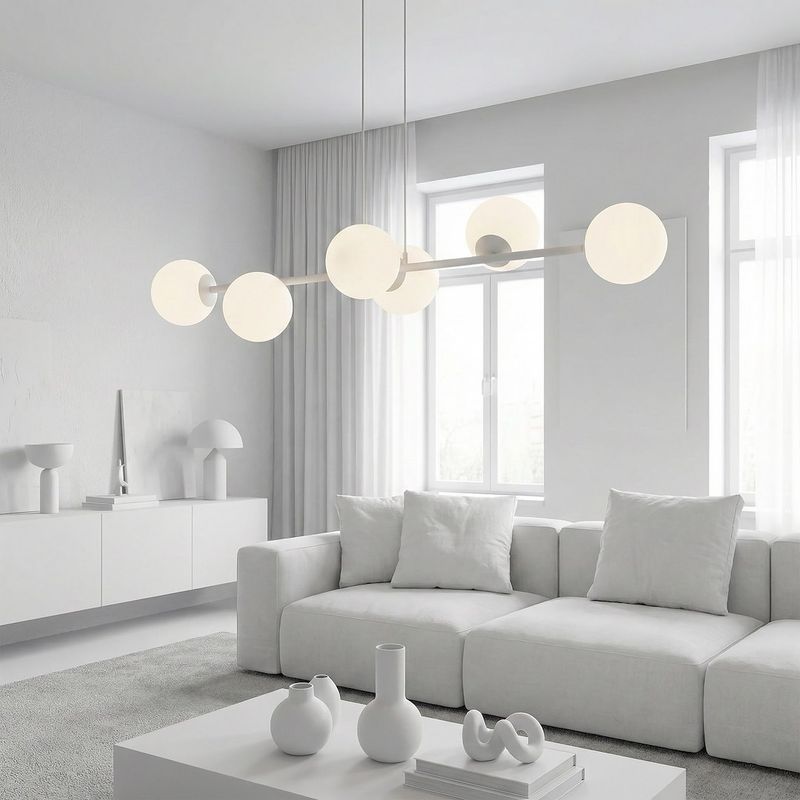 Emibig Lighting Taklampa MAGNUS 6 GRÃ… OPAL