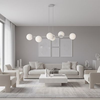 Emibig Lighting Taklampa MAGNUS 6 GRÃ… OPAL