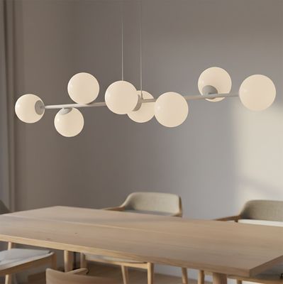 Emibig Lighting Taklampa MAGNUS 8 GRÃ… OPAL