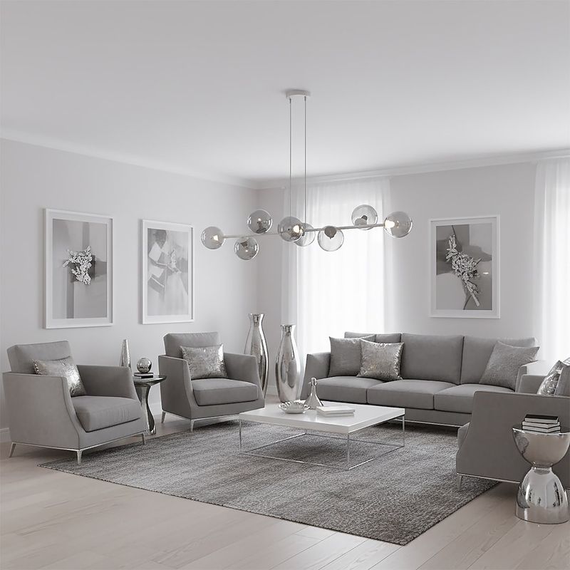 Emibig Lighting Taklampa MAGNUS 8 GRÃ… GRAFIT