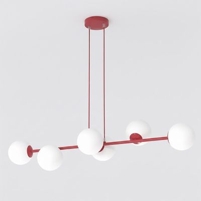 Emibig Lighting Taklampa MAGNUS 6 BURGUNDY OPAL