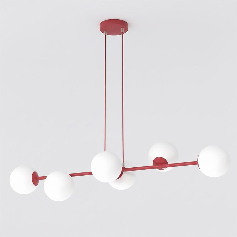 Emibig Lighting Taklampa MAGNUS 6 BURGUNDY OPAL