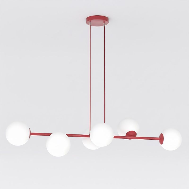 Emibig Lighting Taklampa MAGNUS 6 BURGUNDY OPAL