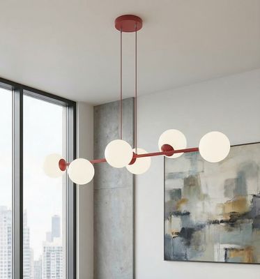 Emibig Lighting Taklampa MAGNUS 6 BURGUNDY OPAL