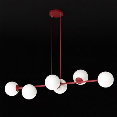Emibig Lighting Taklampa MAGNUS 6 BURGUNDY OPAL