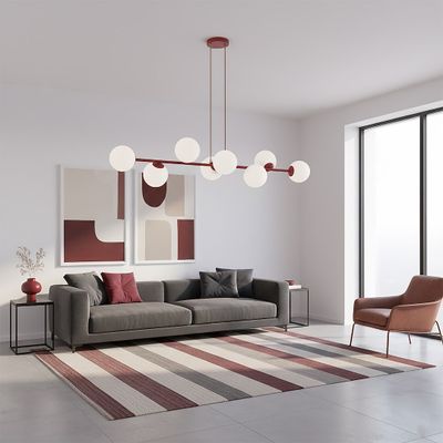 Emibig Lighting Taklampa MAGNUS 8 BURGUNDY OPAL