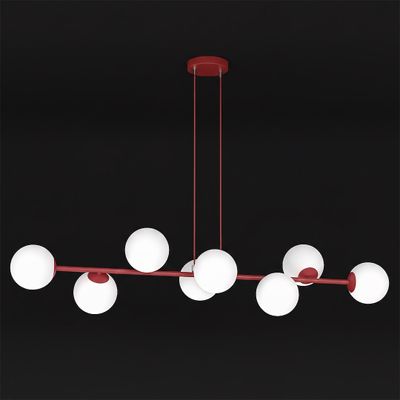 Emibig Lighting Taklampa MAGNUS 8 BURGUNDY OPAL