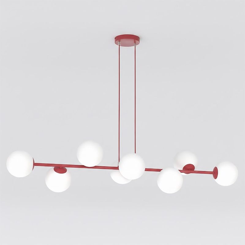 Emibig Lighting Taklampa MAGNUS 8 BURGUNDY OPAL