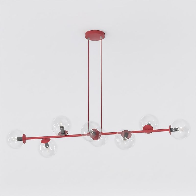 Emibig Lighting Taklampa MAGNUS 8 BURGUNDY TRANSPARENT