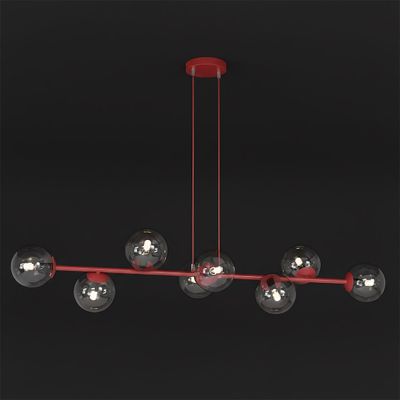 Emibig Lighting Taklampa MAGNUS 8 BURGUNDY TRANSPARENT