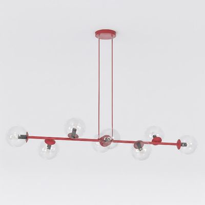 Emibig Lighting Taklampa MAGNUS 8 BURGUNDY TRANSPARENT