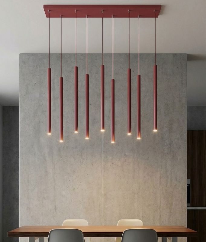 Emibig Lighting Taklampa SELTER 9 BURGUNDY