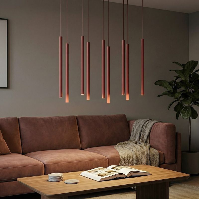 Emibig Lighting Taklampa SELTER 9 BURGUNDY