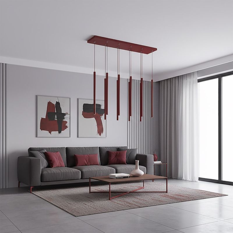 Emibig Lighting Taklampa SELTER 9 BURGUNDY