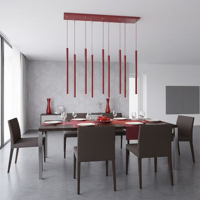 Emibig Lighting Taklampa SELTER 9 BURGUNDY