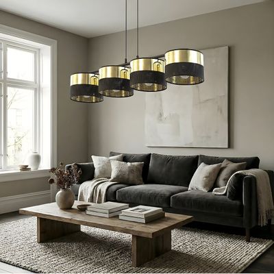 Emibig Lighting Taklampa LUX 4 BL GULD