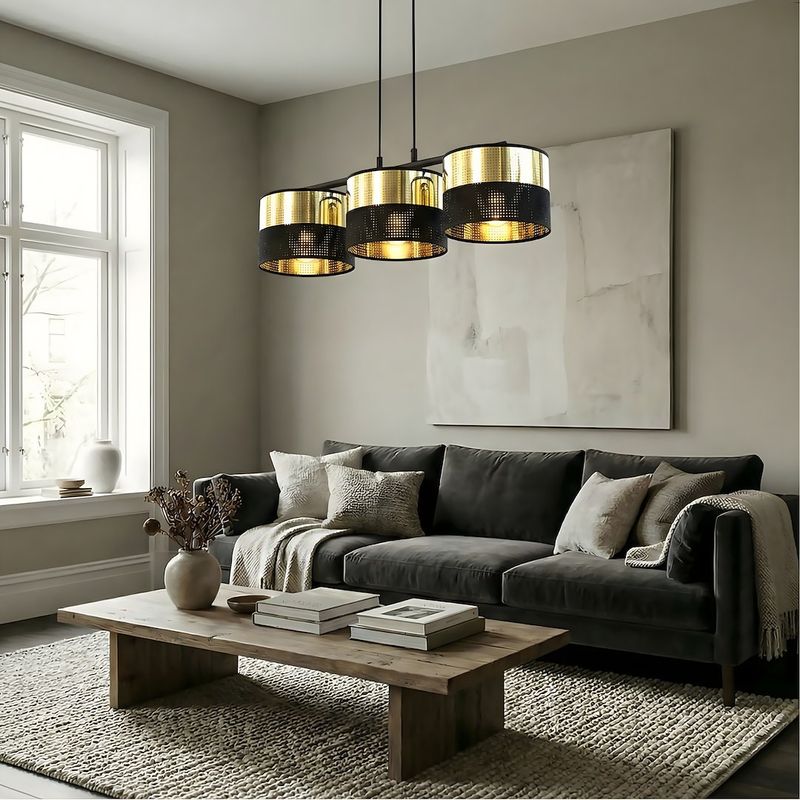 Emibig Lighting Taklampa LUX 3 BL GULD