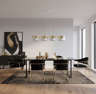 Emibig Lighting Taklampa LUX 4 WH GULD
