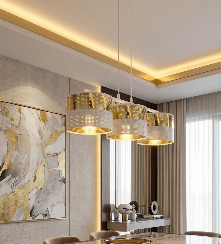 Emibig Lighting Taklampa LUX 3 WH GULD