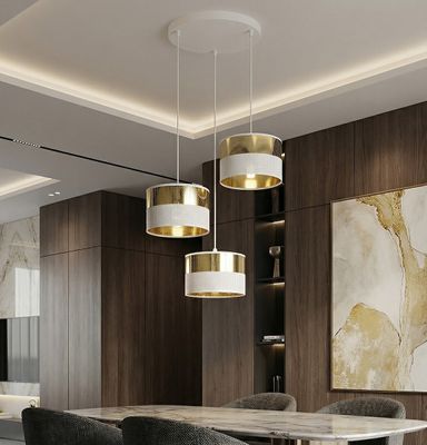 Emibig Lighting Taklampa LUX 3 WH GULD PREM