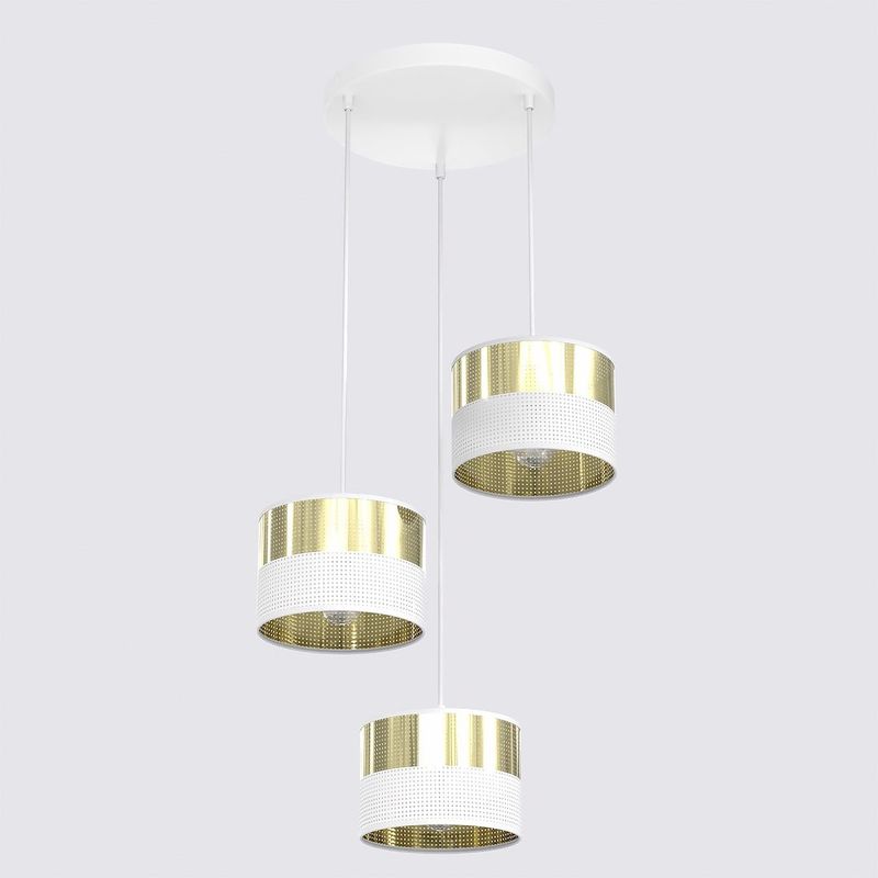 Emibig Lighting Taklampa LUX 3 WH GULD PREM