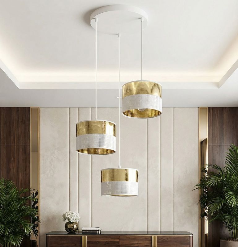 Emibig Lighting Taklampa LUX 3 WH GULD PREM