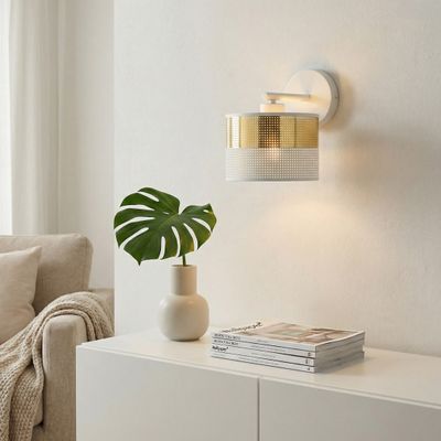 Emibig Lighting Vägglampa LUX K1 VIT GULD