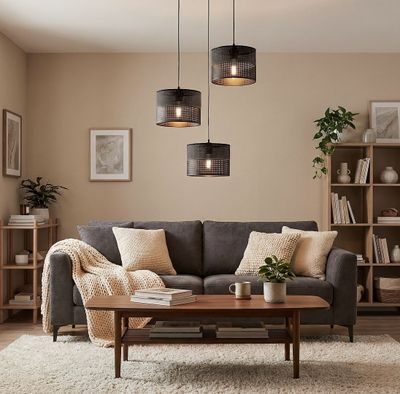 Emibig Lighting Taklampa KARBON 3 SVART PREM
