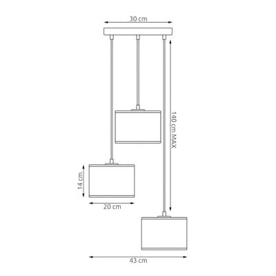 Emibig Lighting Taklampa KARBON 3 SVART PREM