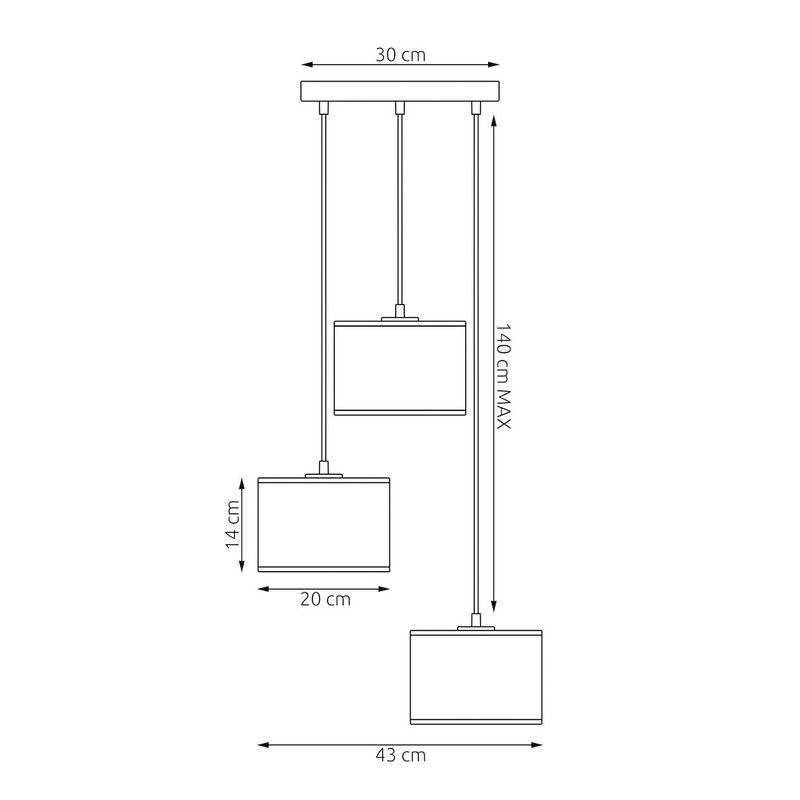 Emibig Lighting Taklampa KARBON 3 SVART PREM