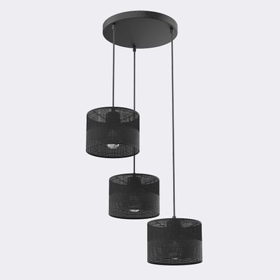 Emibig Lighting Taklampa KARBON 3 SVART PREM